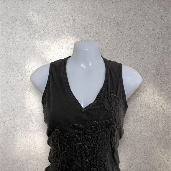 Vtg Y2k Diesel Discoveries Ruched V-Neck Tank Top - Picture 2 of 7